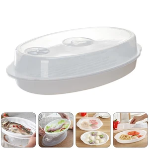 Vassoio Vaporiera con Coperchio Vaporiera per Alimenti per Bambini Microonde Fornello per Spaghetti - Foto 1 di 12