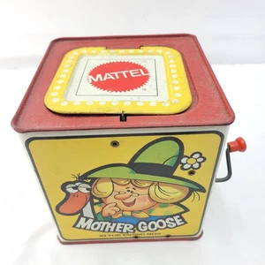 1971 Jack in The Music Box Mother Goose Wind Up Toy by Mattel USA Pop Up Vtg - Picture 1 of 6