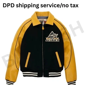 Herren Avirex 1976 Rindsleder Bomberjacke American Flight Leather Jacket - Bild 1 von 2