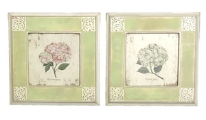 Shabby Cottage Chic Hortensien Druck Giclée Kunstdruck Holzrahmen 14" x 14" - Bild 1 von 8