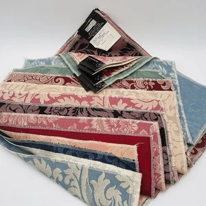 Damask Fabric Squares 17”x17” Lot Of 12 Colorful Vibrant Valley Forge Fabrics - Picture 1 of 14