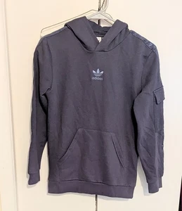 Adidas Originals Hoodie Boys Size M Shadow Navy Blue Pullover Brand New Logo - Picture 1 of 13