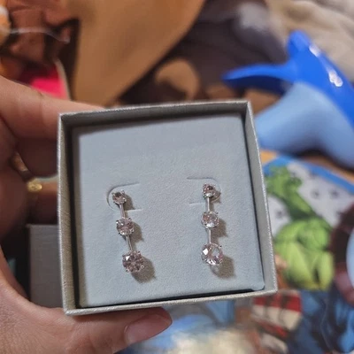 NEW* ZALES Jewelers Sterling Silver Lab Created White Sapphire Earrings - Image 1 of 2