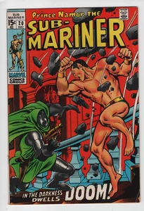 Sub-Mariner #20 1969 grado medio, cubierta John Buscema Doctor Doom - Imagen 1 de 3
