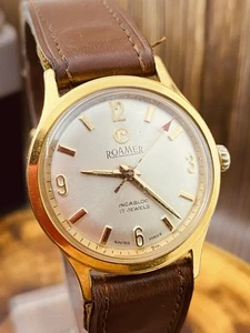 Reloj Suizo Roamer Mecánico Vintage 17 Joyas Excelente Estado #8268 - Imagen 1 de 18