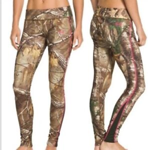 Under Armour Realtree Scent Control Camouflage Leggings Womans Slim Athletic