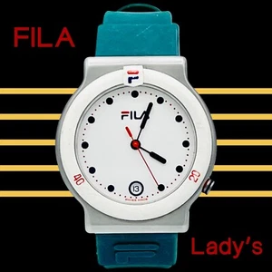 Vintage Unisex Fila Sports Watch Swiss Made, Green, Gray And White - Picture 1 of 13