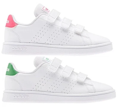 ADIDAS ADVANTAGE C scarpe bambino bambina stan sportive smith sneakers pelle  - Immagine 1 di 4