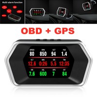 OBD GPS HUD Head Up Display Digital HD Screen Driving Overspeed Alarm W/Sucker