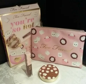 Too Faced Holiday 2021 You're So Hot Cocoa Bronzer + Lip Set + Bag Gift Set NIB - Picture 1 of 6