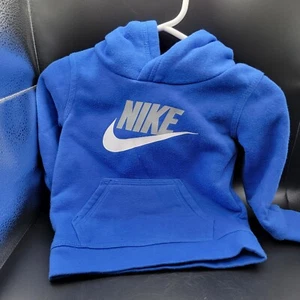 Nike Polar Blue Hoodie Hooded Sweatshirt Size 12 Months - Picture 1 of 3