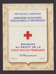 BRIEFMARKEN FRANKREICH NEU ** NOTIZBUCH ROTES KREUZ 1954 REF C 08 - Bild 1 von 1