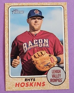 !!! RHYS HOSKINS TOPPS HERITAGE BASEBALL ROOKIE CARD $$ - Picture 1 of 1
