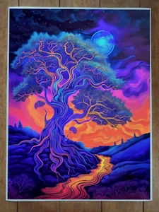 Trippy Tree Psychedelic Poster 18x24in - Picture 1 of 1
