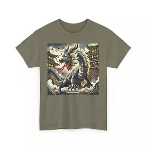 Majestic Dragon Unisex Heavy Cotton Tee, Graphic Tee, Anime Gift, Summer - Picture 1 of 5