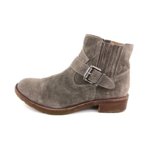 Sofft Brocke Ankle Booties Womens Size 7.5M Taupe Suede Leather Buckle Zip - Picture 1 of 12