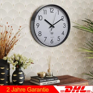 Design Funkwanduhr 30 cm lautlos Japanisches Quarzuhwerk kein Ticken Funkuhr - Bild 1 von 13