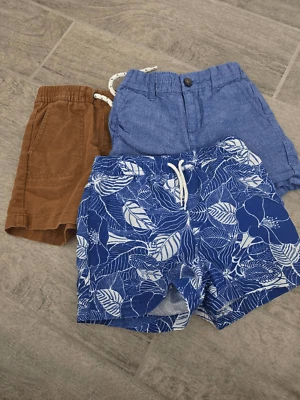 Lote de pantalones cortos Janie and Jack para niños pequeños talla 18 a 24 meses de lino para nadar Foto 1 de 4