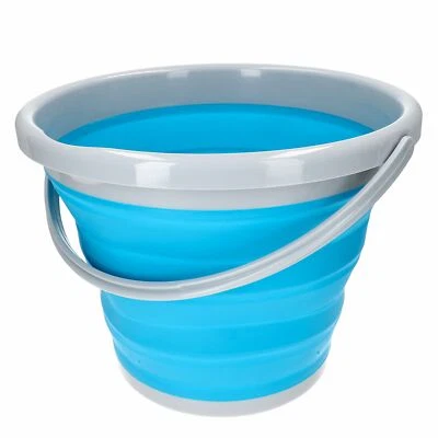 Faltbarer Eimer 10L Falteimer Türkis Silikon/Kunststoff Haus Garten Camping & Co - Bild 1 von 4
