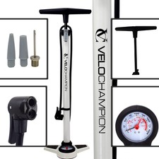 VeloChampion Bike Floor Track Pump Pro High Pressure Standing Bicycle Tyre Hand