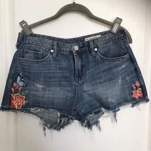 Blank NYC Jeansshorts Rosen Blumen 28 Boho - Bild 1 von 8