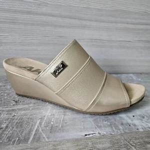 Anne Klein Chanay Casual Wedge Slide Sandals Light Natural Womens Size 8.5 - Picture 1 of 16