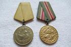 2X Ordre Albanie Befreiungsmedaille Et Médaille Pour Militärdienst À Bandspang