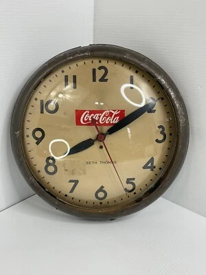 Vintage 1950’s Seth Thomas School House Clock Electric 15” NOT WORK/PARTS/REPAIR - Image 1 of 4