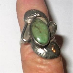 MAKE A OFFER Sterling Silver Turquoise RING NATIVE AMERICAN WESTERN  - Picture 1 of 5