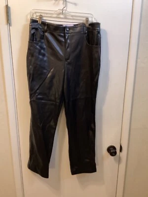 Women NWT "Alexia Admor" blk faux leather zip up pants. Size 10 Reg. $179 - Image 1 of 2