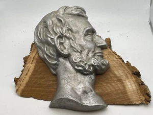 Vintage Abraham Lincoln Aluminiumguss Büste Kopf Wandbehang -- 2089.24 - Bild 1 von 5
