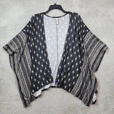 Mudd Shawl Cover Up Cardigan Womens Medium Lightweight Tribal Print Loose Fit - Image 1 of 4