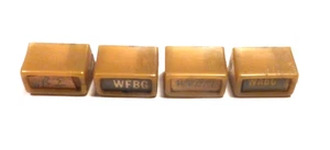 vintage SILVERTONE 7054 TABLETOP :  SET OF 4 PUSH-ON  BAKELITE PRE-SETS - Picture 1 of 3