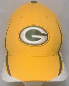 Reebok Green Bay Packers NFL Team Equipment Yellow FLEXFIT Cap Hat Sz L/XL Used - Picture 1 of 9