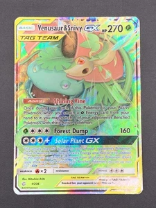 Pokemon TCG - Venusaur and Snivy GX 1/236 - Tag Team - Cosmic Eclipse - Picture 1 of 10