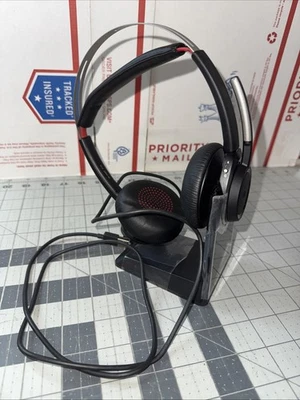 Poly Plantronics Voyager Focus UC B825 Bluetooth Headset w/ Charging Stand - Image 1 of 4