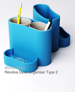 Studio Loup Revolve Desk Organizer Type 2 Blue Modern Office - Picture 1 of 8