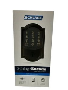 Catenaccio SCHLAGE Encode Smart Wi-Fi Camelot bronzo invecchiato BE489WB CAM 716 NUOVO - Foto 1 di 6