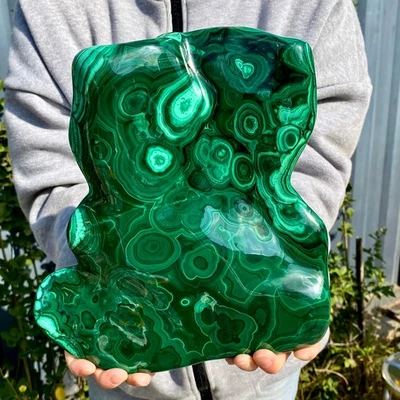 16,07 lb TOP Natural Malaquita Cristal Cuarzo Mineral Espécimen Reiki Gema Foto 1 de 4