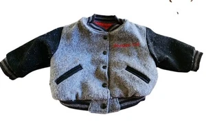 AMERICAN GIRL VARSITY WOOL VARSITY LETTERMANS BOMBER GREY JACKET - Picture 1 of 7