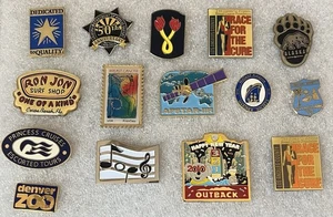 Lot 15 Random Mixed Subjects Tie Tacks-Pin Backs-Lapel Pins Enamel - Picture 1 of 3