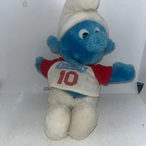 1981 Wallace Berrie Football Schlumpf #10 13 Zoll Stofftier Plüschtier - Bild 1 von 10