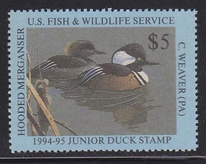 JDS2 1994 Federal Junior Duck Stamp SUPERB OGNH- EBAY LOWEST-FREE SHIP-OFFER? - Picture 1 of 1