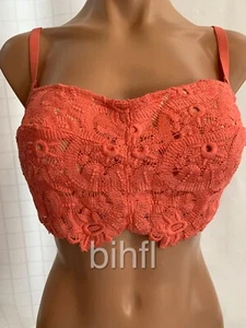 Aerie / Reggiseno ~ Bralette ~ Fascia / Cinghie rimovibili / Pizzo all'uncinetto / Corallo - Foto 1 di 2
