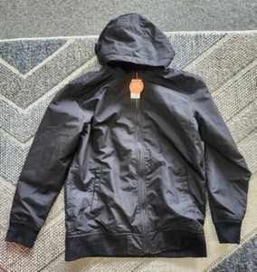 The CHILDRENS PLACE Boys Black Hooded Windbreaker Rain Jacket Coat, XXL 2XL (16) - Picture 1 of 6