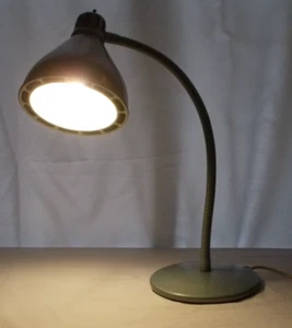 Vintage MCM Dazor Industrial Gooseneck Desk Lamp Model 1069 Heavy NICE - Picture 1 of 13