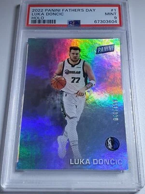 2022 Panini Father's Day Luka Doncic #1 SILVER /199 Holo - PSA 9 (POP 2) - Image 1 of 3