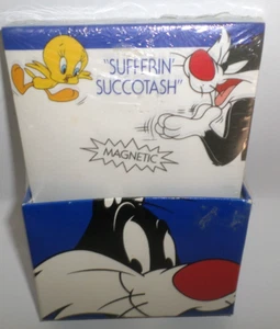 Graphomania Looney Tunes Magnetic Memo Box NOS Sylvester Tweety 150 Sheets 1993 - Picture 1 of 6