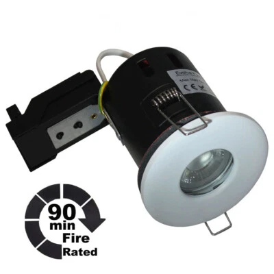 Recessed Fire Rated LED GU10 Down light Ceiling Spot Light Fitting Downlighters - Image 1 of 4