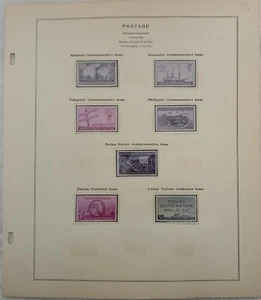 U.S - 1944 -45 - LOT OF STAMPS ON ALBUM PAGE - MH & MNH #116 - Picture 1 of 1